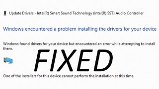 Windows Found Drivers for Your Device but Encountered an Error FIX [upl. by Bonina]