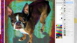 Dog Art Tips Photoshop Boston Terrier Pet Portrait [upl. by Cosimo]