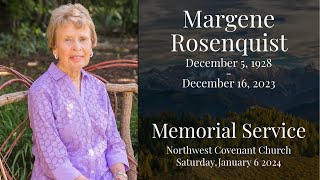 Margene Rosenquist Memorial Service [upl. by Arad]