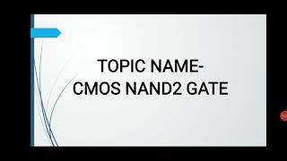 CMOS NAND2 Gate VLSI [upl. by Drew]