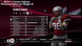 NCAA Football 11 Custom Uniforms [upl. by Horwath529]