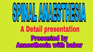 Spinal Anaesthesia induction contraindication techniques and complications [upl. by Retsbew]