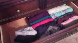 KonMari Organization Method  Folding for drawers [upl. by Anirtik]