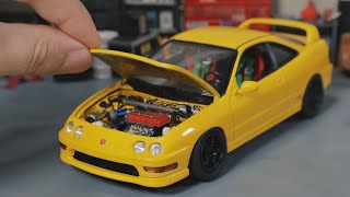 Acura Integra Type R Model Car Full Build Step By Step Revell [upl. by Gearard]