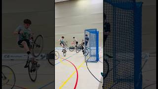 Eckballtor Radball Standardsituation cycleball velo bike bicyclekick rocketleague goal [upl. by Cochard572]