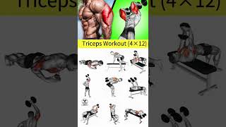 triceps workout at gym  tricep workout  triceps exercises  Build bigger Triceps  arms triceps [upl. by Nidnarb]