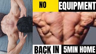 how to build back muscles at home  back workout no equipment  back workout 🏠 [upl. by Shue783]