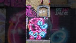 Spray Painting Funky Dog With No Limbs  Street Art By Fat Cap Sprays [upl. by Iover]