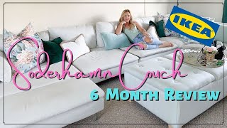 IKEA Soderhamn Couch 6 Month Review  How Its Holding Up  Is it worth it  The CrafT Home [upl. by Shalna]