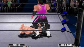 Steve Austin vs Bret Hart WWF No Mercy old school Wrestling [upl. by Mahda]