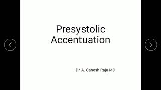 Presystolic accentuation in MDM [upl. by Siseneg]