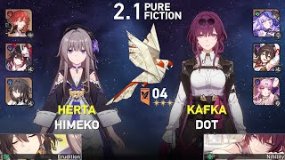 NEW Pure Fiction Stage 4  E6 Herta x Himeko amp E0 Kafka DOT F2P LC  Honkai Star Rail 21 [upl. by Anissej]