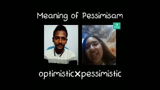 pessimism meaning  opposite word of optimism  Shorts  English speaking practice [upl. by Petula]