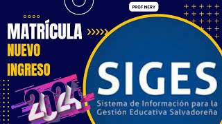 ¿CÓMO MATRICULAR estudiantes de NUEVO INGRESO en SIGES  2024  MATRICULA paso a paso [upl. by Ehcadroj]