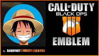 COD BO4 EMBLEM TUTORIAL  ONE PIECE Monkey D Luffy [upl. by Annairdua]