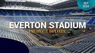 PITCHING IN AT EVERTON STADIUM 🤩  Playing surface takes on new look [upl. by Kawai]