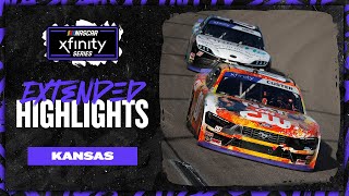 NASCAR Official Extended Highlights  Kansas Speedway  NASCAR Xfinity Series [upl. by Lindell75]