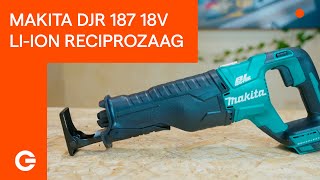 Product Review Makita DJR 187 18V Liion Reciprozaag  Gereedschapcentrum [upl. by Atnek537]