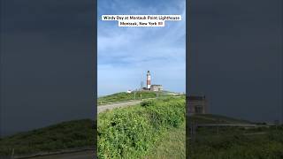 A Windy Day at Montauk Point Lighthouse Montauk New York lighthouse newyork [upl. by Ellehsad]