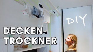 Bau deinen eigenen hängenden Wäscheständer  DIY DECKENTROCKNER  WÄSCHESTÄNDER AN DER DECKE [upl. by Zorine]