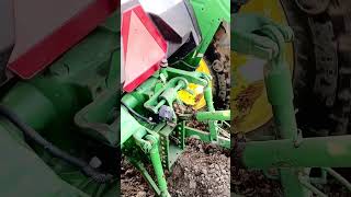 john deere 5405 with 11 cultivator performance Gear B 2 testing [upl. by Inuat]