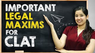 CLAT 2019  Important Legal Maxims  DU LLB AILET Law Entrance Exam [upl. by Arymahs]