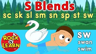 Beginning Consonant Blends with S  Learn to Read sc sk sl sm sn sp st sw  Rock N Learn [upl. by Ardnait308]