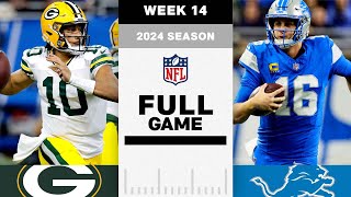 GAME OF THE WEEK Green Bay Packers vs Detroit Lions FULL GAME  NFL 2024 Season Week 14 [upl. by Malonis181]