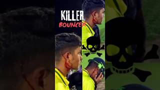 Killer Bouncer Injured Batsman😱  Dangerous Bouncer Ball💀 cricket shots shorts [upl. by Ordnajela]