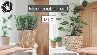 DIY Blumentopf aus Papier  Basteln mit Papier  Trend Natürlich schön   DekoideenReich [upl. by Ellehsem]