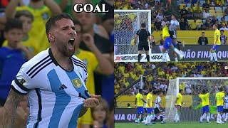 Nicolás Otamendi Goal Today Match  Nicolás Otamendi Goal Vs Brazil  Argentina Vs Brazil Highlights [upl. by Aleil]