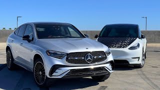 Tesla Model Y vs 2024 Mercedes GLC Coupe  Which is better [upl. by Onailerua390]