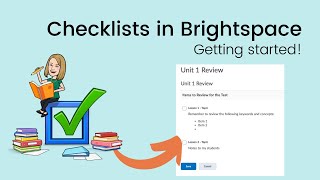 Getting Started With Checklists in Brightspace  Tutorial for Teachers [upl. by Siroval]