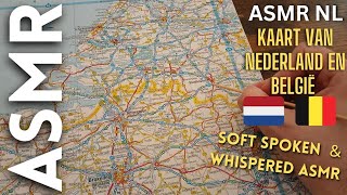 Kaart van Nederland en België 🇳🇱 🇧🇪 ASMR NL [upl. by Drofyar]