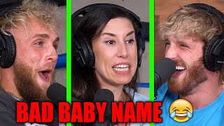 Logan amp Jake ROAST Abby’s Baby Name [upl. by Cirred]