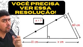 PARECE FÁCIL MAS NÃO É NÃOMATEMÁTICAGEOMETRIA PLANASEMELHANÇATEOREMA DE PITÁGORAS [upl. by Aniratak]