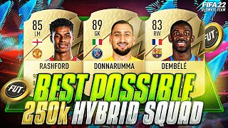 FIFA 22  MOST OVERPOWERED BEST POSSIBLE 250K HYBRID EVER✅  100K META TEAM  FUT 22 SQUAD BUILDER [upl. by Lyndon]