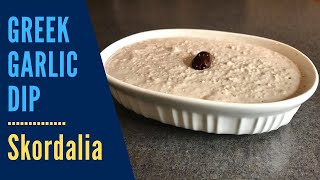 GREEK GARLIC DIP RECIPE  Skordalia  With Bread amp Walnuts  Appetizer  Vegetarian  Vegan [upl. by Ahsrop]