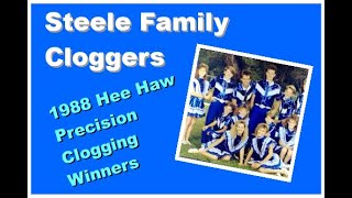 HEE HAW Clogging Championship Precision Winners 1988 Steele Family Cloggers Utah Charlie McCoy [upl. by Aveline]