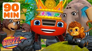 Blaze Transforms to Rescue Elephants Puppies amp More ANIMALS 🐘  Blaze and the Monster Machines [upl. by Binny]