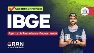 Concurso IBGE  Gabarito Extraoficial Agente de Pesquisas e Mapeamento Prova tipo quotAquot [upl. by Auroora528]