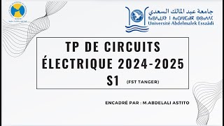 tp de circuits électrique S1 [upl. by China]