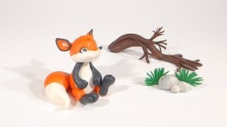 LETS CLAY FOX polymer clay tutorial  LISEK z modeliny [upl. by Nal]