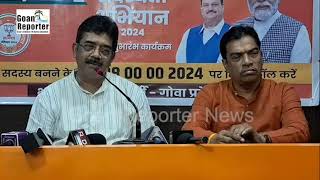 Goan Reporter Goa BJP President Sadanand Tanavade press Briefing on Haryana amp JampK election results [upl. by Benton]