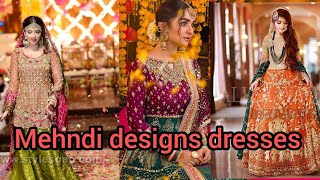 Mehndi Dresses ideas Mehndi k kapron k designs [upl. by Wester498]