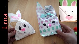 𝗞𝗿𝗲𝗮𝘁𝗶v𝗲 𝗧𝗶𝗽𝗽𝘀 v𝗼𝗻 𝗟𝗲𝗻𝗮 🐇3 x Hasen Tüten DIY🐇 Geschenk einpacken zu Ostern  Paper Easter Bunny Bag [upl. by Arymahs]