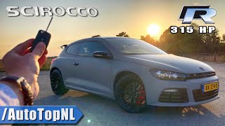 VW Scirocco R 315HP REVIEW POV on AUTOBAHN No Speed Limit by AutoTopNL [upl. by Allisurd]