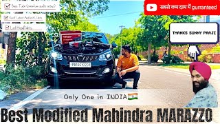 Mahindra MARAZZO Modification  Cardi K4 plus Ambient Light  Active 10” bass tube  myTVS Led setup [upl. by Estis]