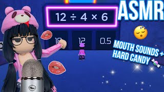 ROBLOX ASMR  Math Obby Mouth Sounds  Eating Hard Candy 🍬💤 [upl. by Adnanref]