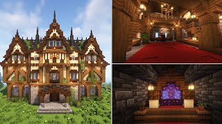 Minecraft  Big Medieval Mansion  Interior Tutorial [upl. by Tabib413]